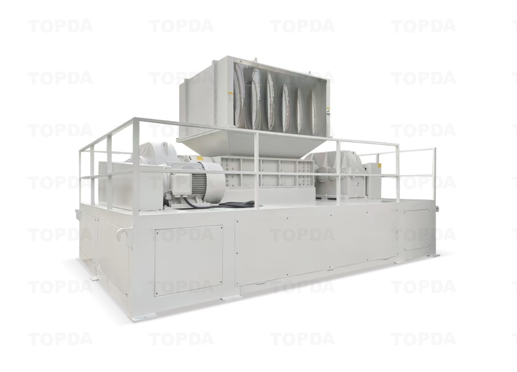 Heavy duty dual shaft shredder